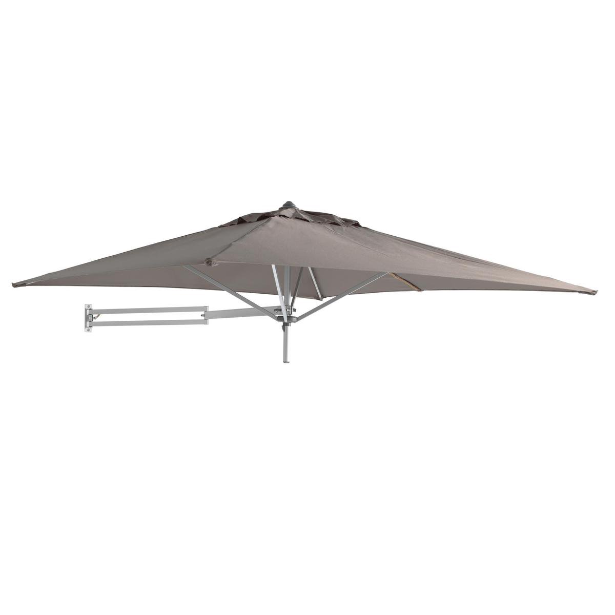 Easysol Parasol - Muurparasol - Balkonparasol - Taupe - 200 x 200 cm (L x B) - Muurparasol VIERKANT - Parasols - Balkon Parasol - Tuinparasol - Balkonparasol kantelbaar - Wandparasol (5407003085020)