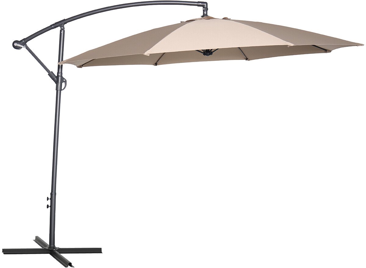 Garden Impressions Athene zweefparasol Ø300 cm - taupe doek / carbon black frame (8713002111354)