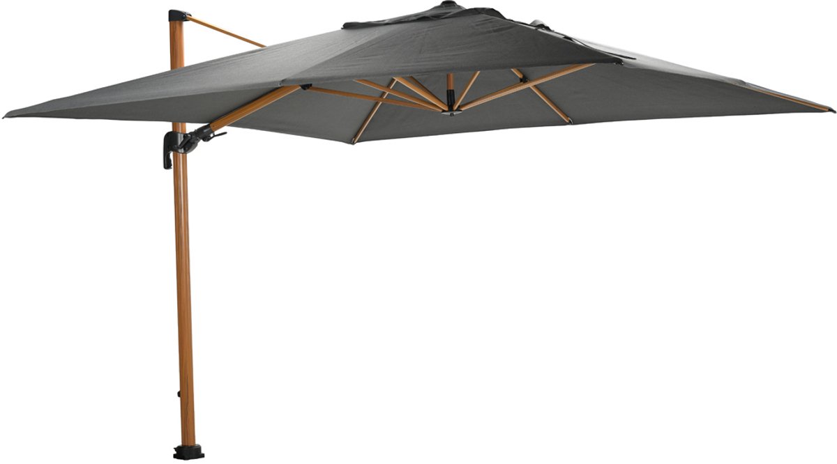 Garden Impressions Hawaii Big Pole II zweefparasol 350x350 teak/royal anthracite (8713002122589)