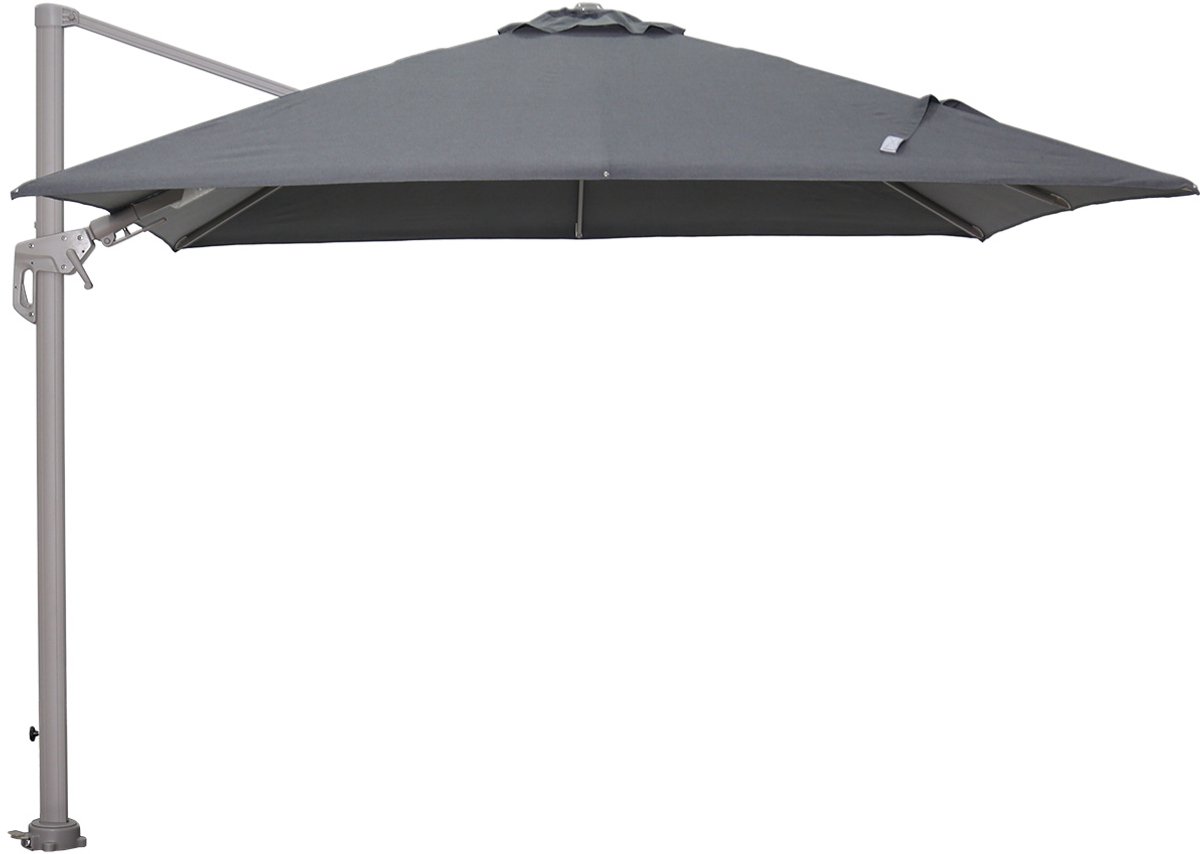 Garden Impressions Hawaii Deluxe zweefparasol 300x300 cm - antraciet doek - frame taupe (8713002117325)