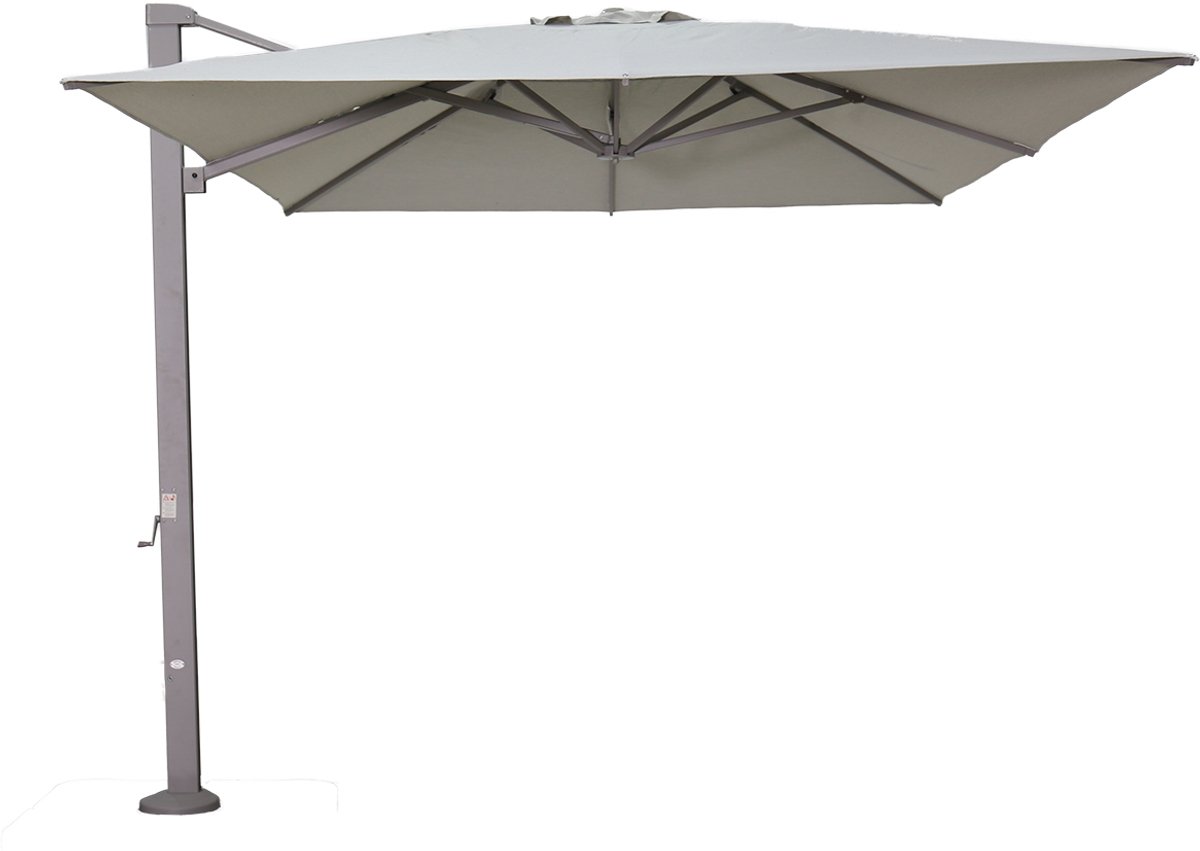Garden Impressions Hawaii Emperor telescoop zweefparasol 300x400 taupe/zand (8713002123241)