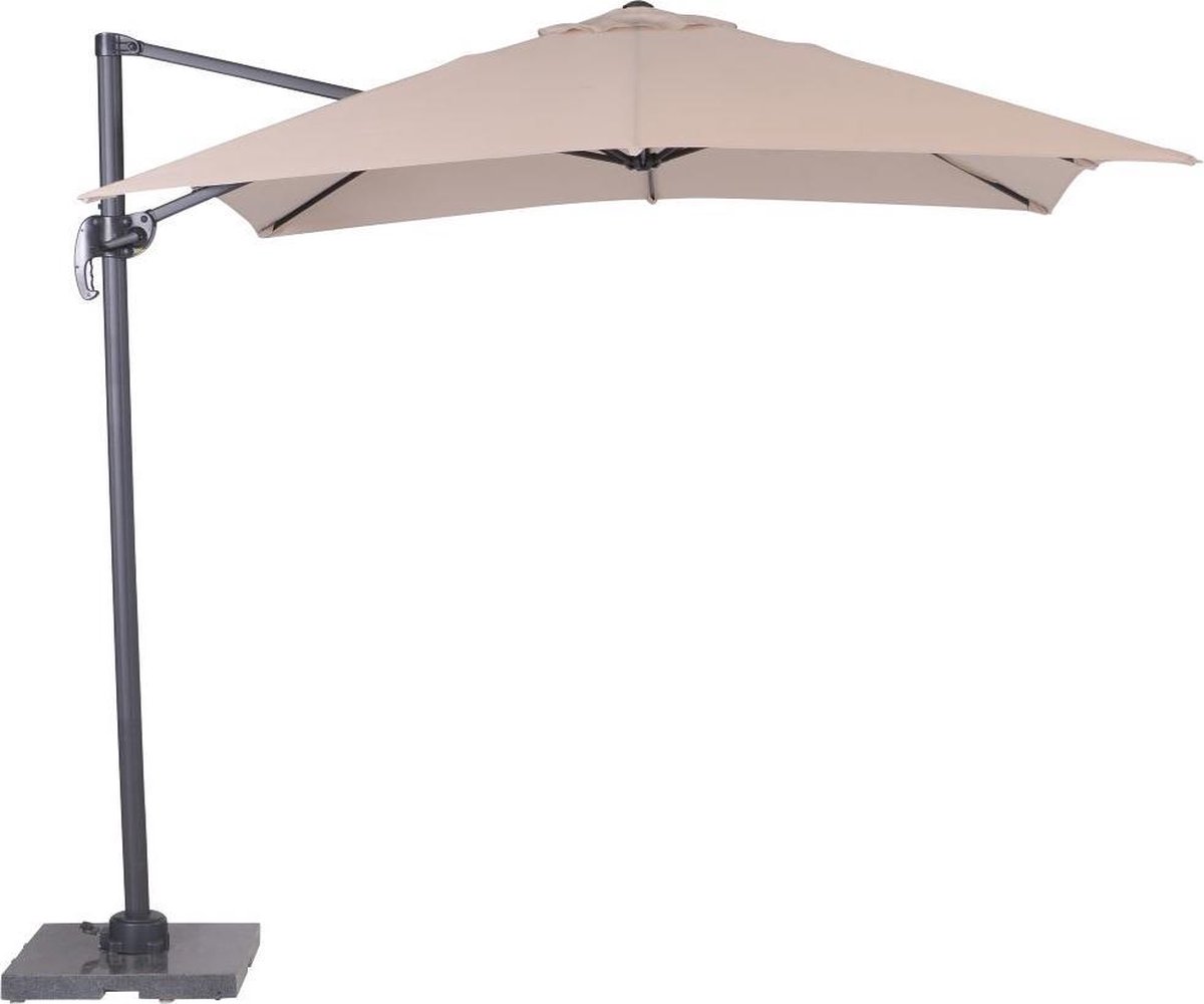 Garden Impressions Hawaii zweefparasol S 250x250 - donker grijs - ecru (8713002504194)
