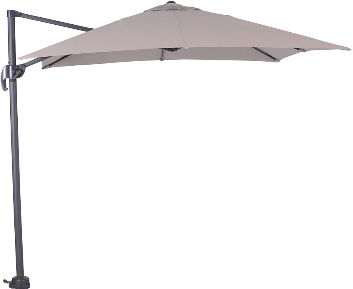 Garden Impressions Hawaii zweefparasol S 250x250 - donker grijs - zand (8713002504163)