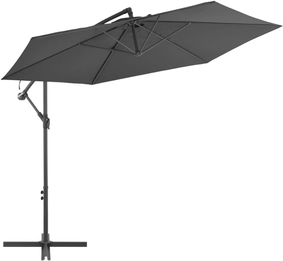 Grote Zweefparasol met Aluminium Paal 3 meter UV-bestendig en Windstabiel (9101101135767)
