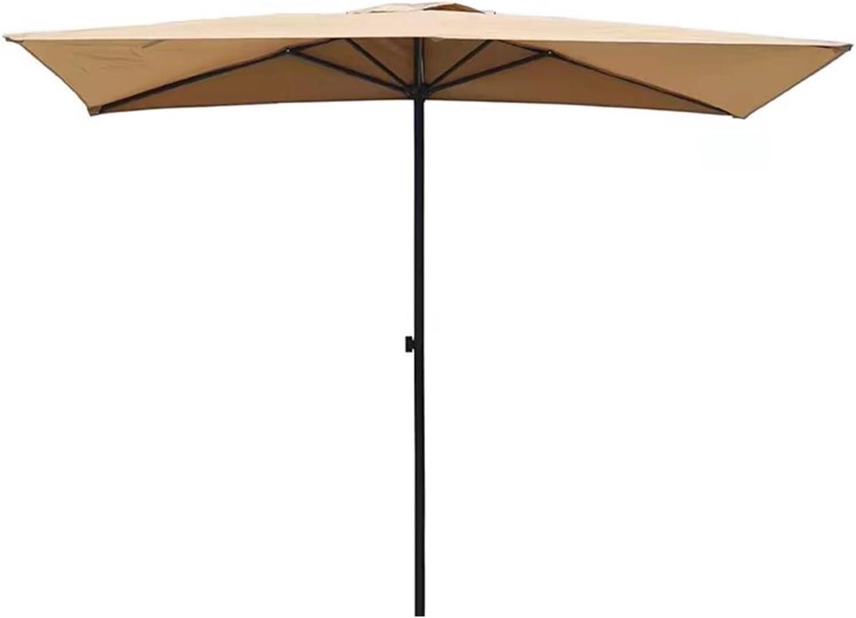 Halve parasol - Wandparasol Balkonparasol - Terras Schaduw - Ruimtebesparend Ontwerp - 240 x 120 cm - Kaki (9101458405292)
