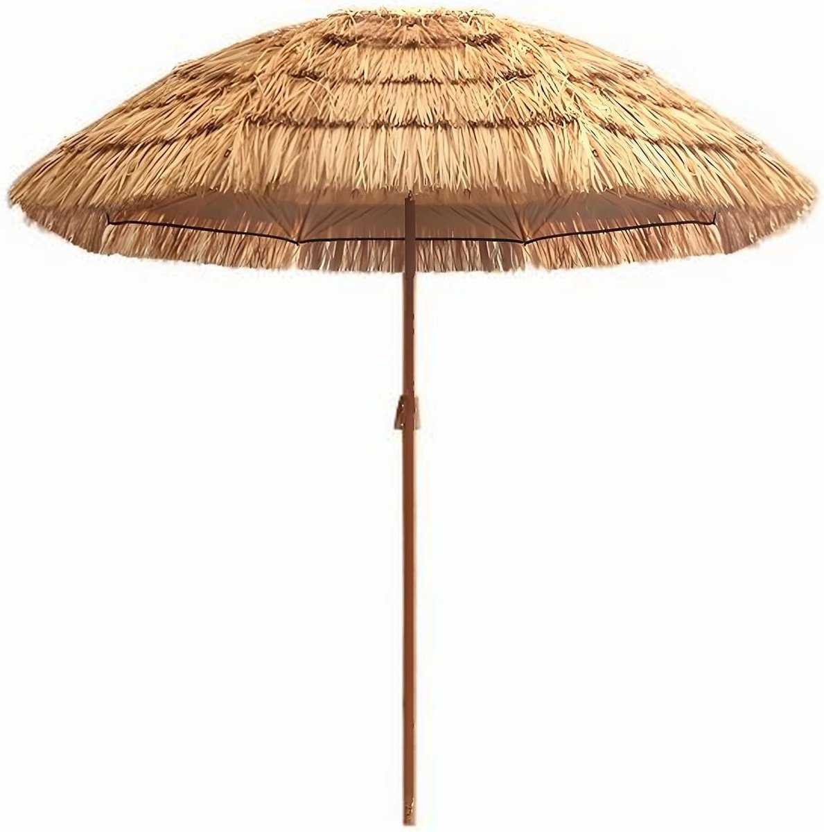 Hawaii Parasol - Stokparasol Opvouwbaar - Buiten Zonnen - Winddicht Zonwerend - 180 cm Diameter - Strokleur (9101225827067)