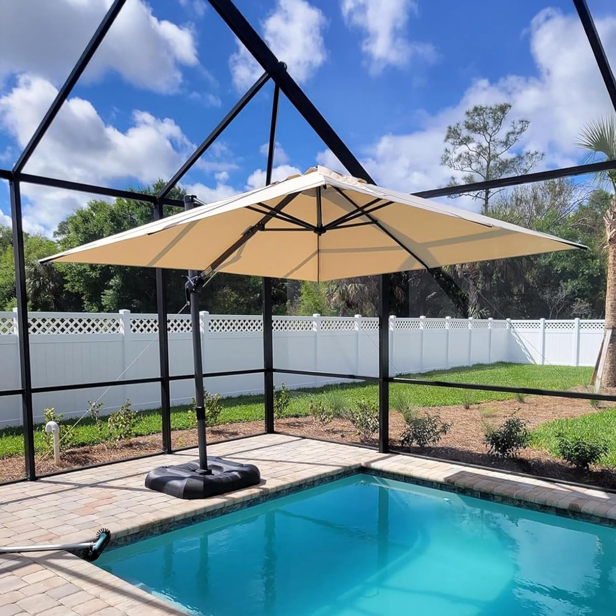 Heavy-Duty Vulbare Parasolvoet XL (90 x 89 cm) - Universele Zweefparasol Basis tot 150 kg - Antraciet (9504786338315)