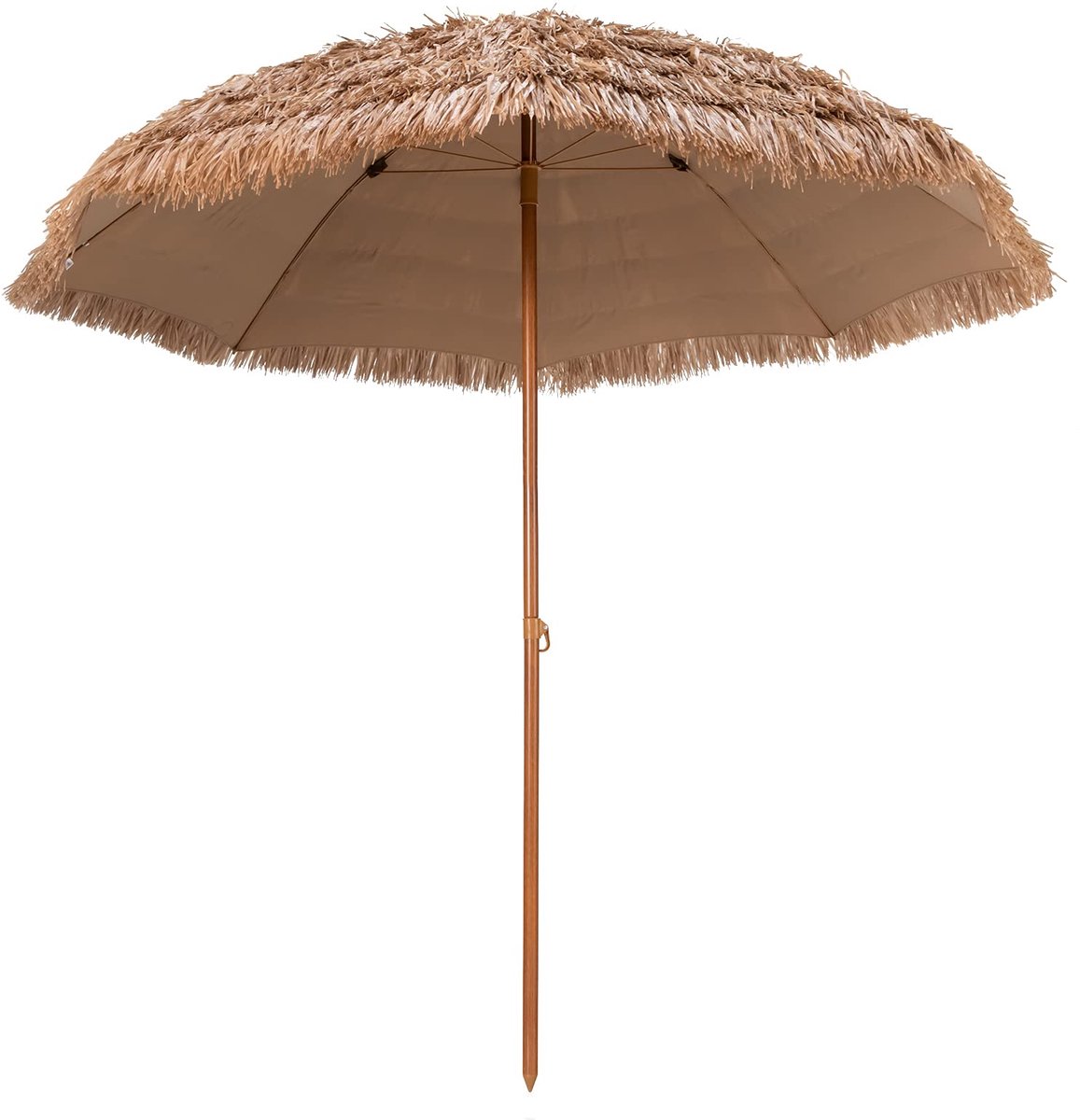 KOMFOTTEU Hawaï parasol 220cm - stroparasol van PP - Strandparasol - stokparasol - voor tuin, terras en balkon (0672669337416)