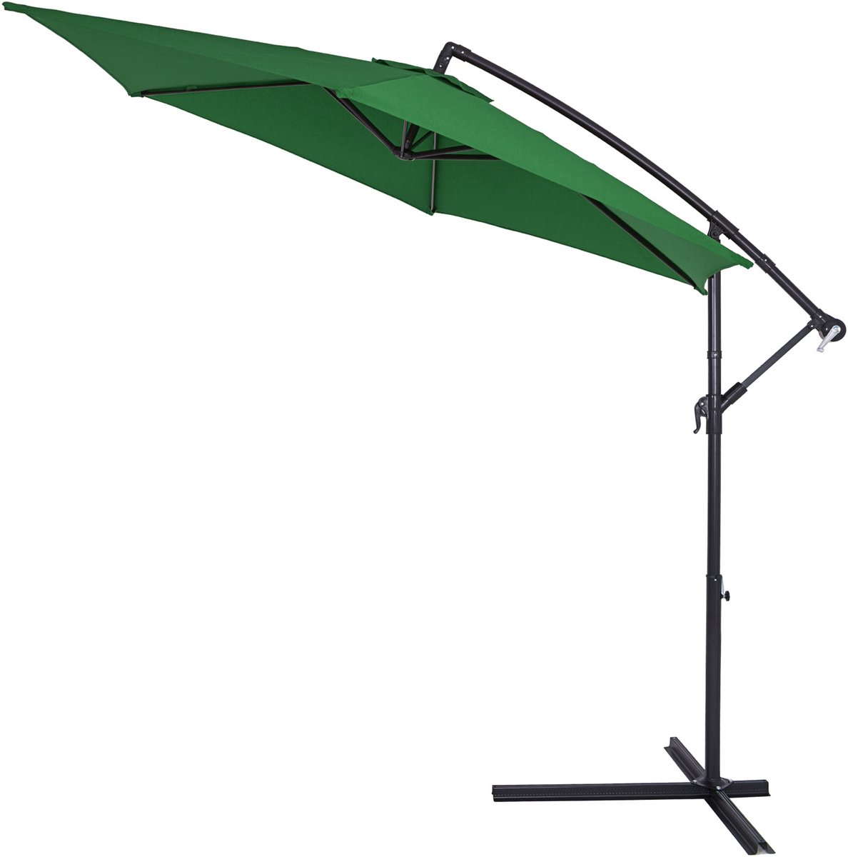 Kingsleeve Zweefparasol - Kantelbaar Handslinger Ø300cm UV 50+ - Groen (4250525335811)