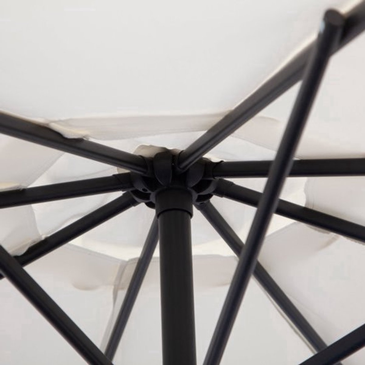 Knikparasol - Zonnescherm - Terrasparasol - Zweefparasol - Buitenparasol - Crèmekleur - Weerbestendig Stalen Frame - 3x3 Meter Schaduw (9113761820440)
