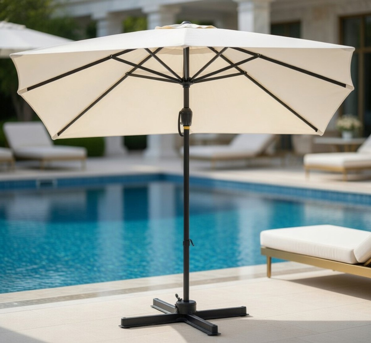 Luxe Zweefparasol 2,5x2,5m - Vierkante - - Vierkante Tuinparasol Kantelfunctie & - Medahomestore (9507741847754)