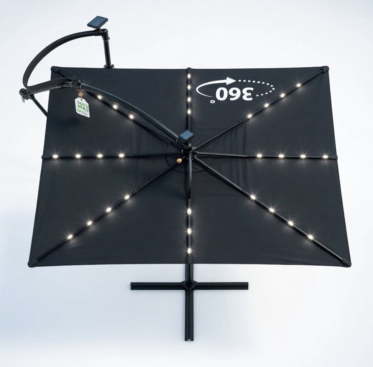 Luxe Zweefparasol 330 cm Rechthoekig - cm Rechthoekig - Aluminium Parasol - Medahomestore (9508743814720)