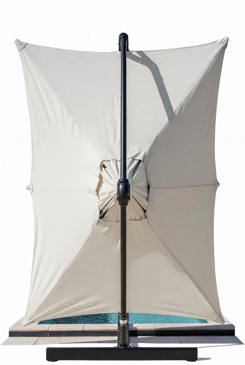 Luxe Zweefparasol Tuinparasol Ø Grote Stokparasol - UV-bestendig Polyester, Stalen Frame, Kantelbaar & Opvouwbaar met Slingermechanisme - Voor Tuin, Terras & Balkon - Meerdere KleurenMobili Bella (9507412368182)