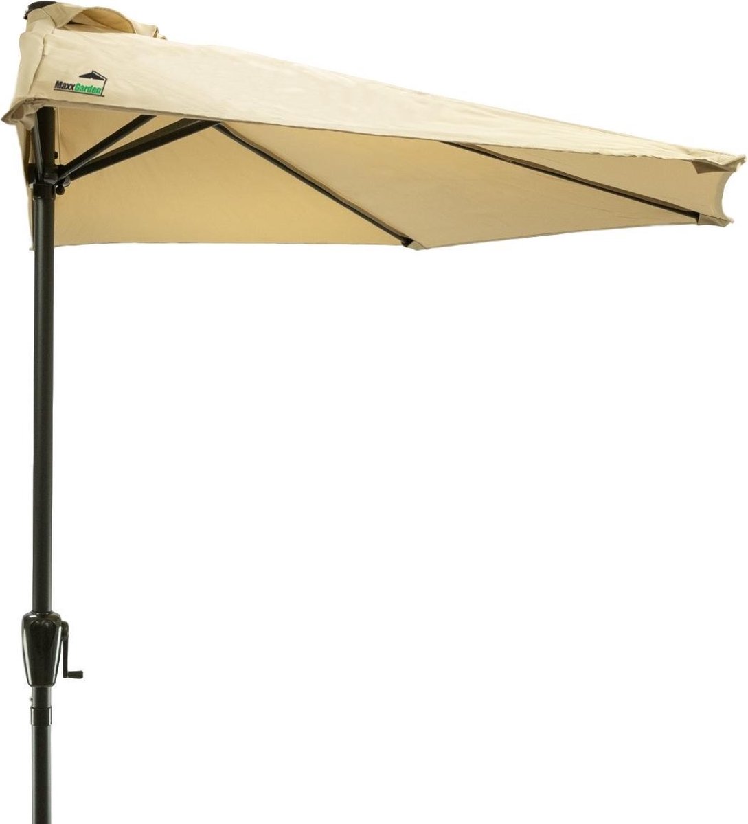 MaxxGarden Balkonparasol - Muurparasol - halfrond - Ø 270 cm - taupe (5404022209673)