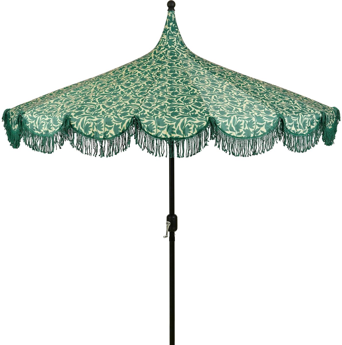 Mica Decorations Kelly Parasol met Draagtas - Stokparasol 238 x Ø235 cm - Tuin of Balkonparasol - Polyester, Staal - Donkergroen (8720362581321)