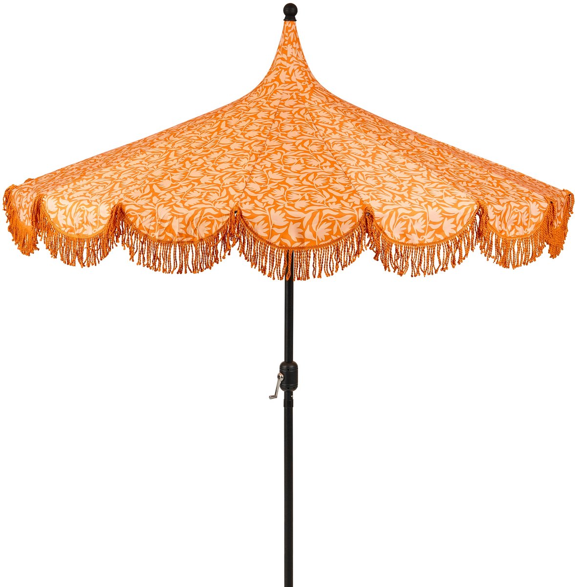 Mica Decorations Kelly Parasol met Draagtas - Stokparasol 238 x Ø235 cm - Tuin of Balkonparasol - Polyester, Staal - Oranje (8720362581284)