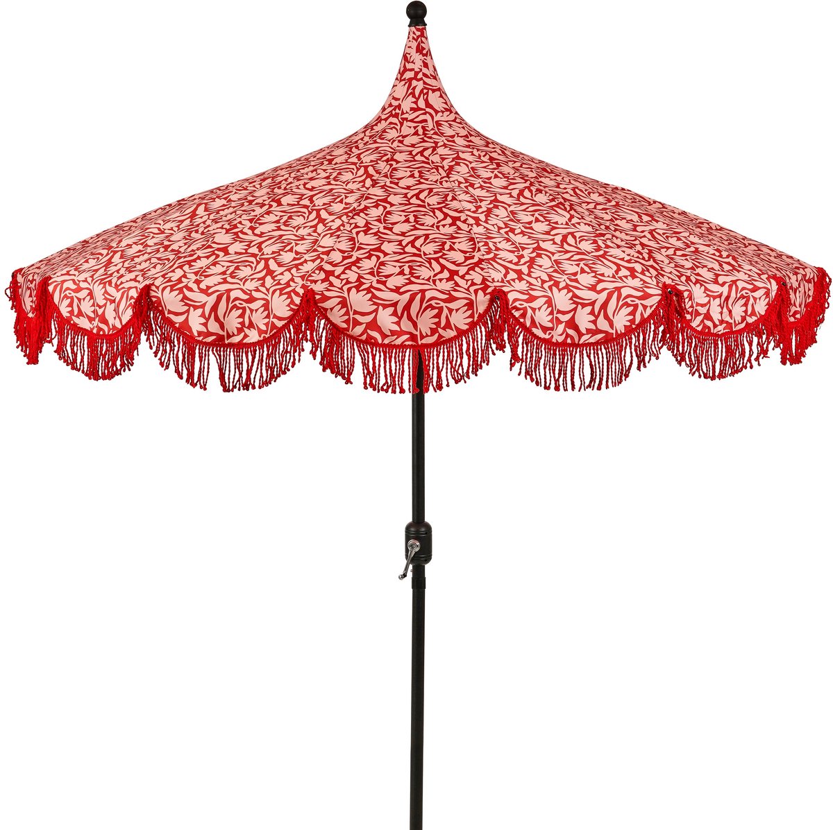 Mica Decorations Kelly Parasol met Draagtas - Stokparasol 238 x Ø235 cm - Tuin of Balkonparasol - Polyester, Staal - Rood (8720362581307)
