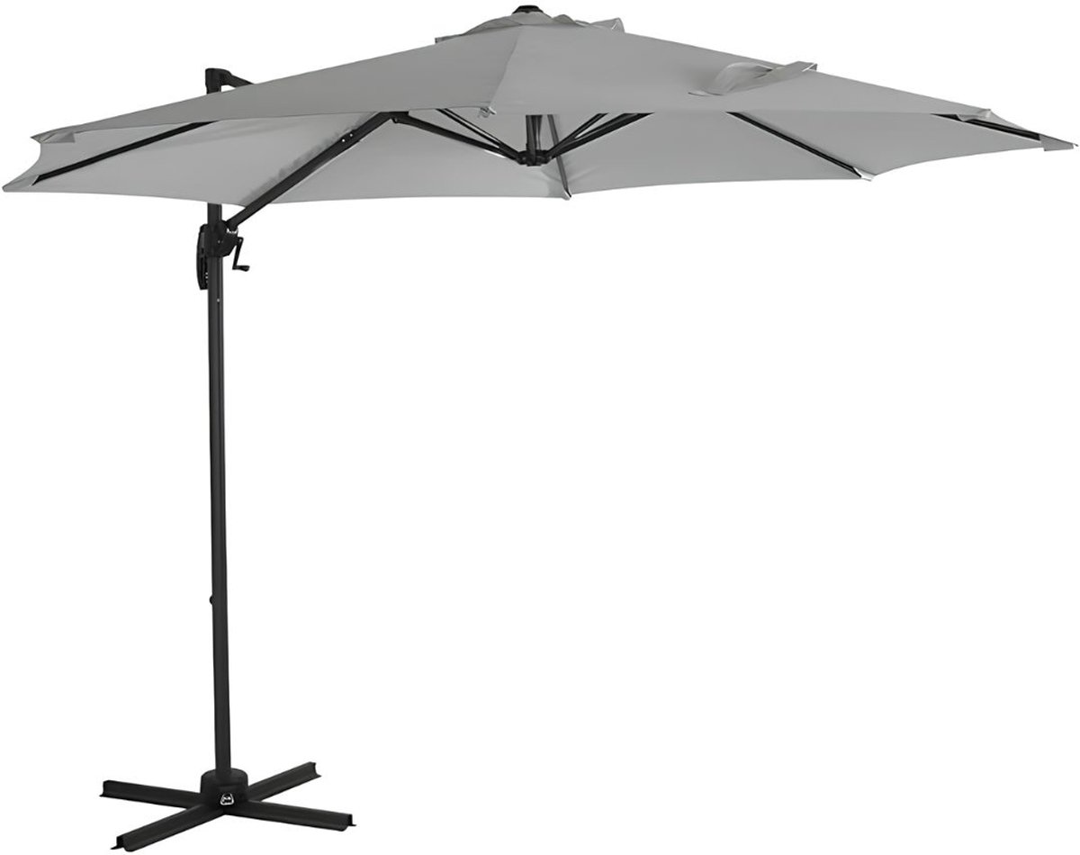 NIVA® Zweefparaso - Zweefparasol met Standaard - Vrijhangende Parasol voor Tuin en Terras - Taupe - 290cm x 290cm x 260c (6156202329372)