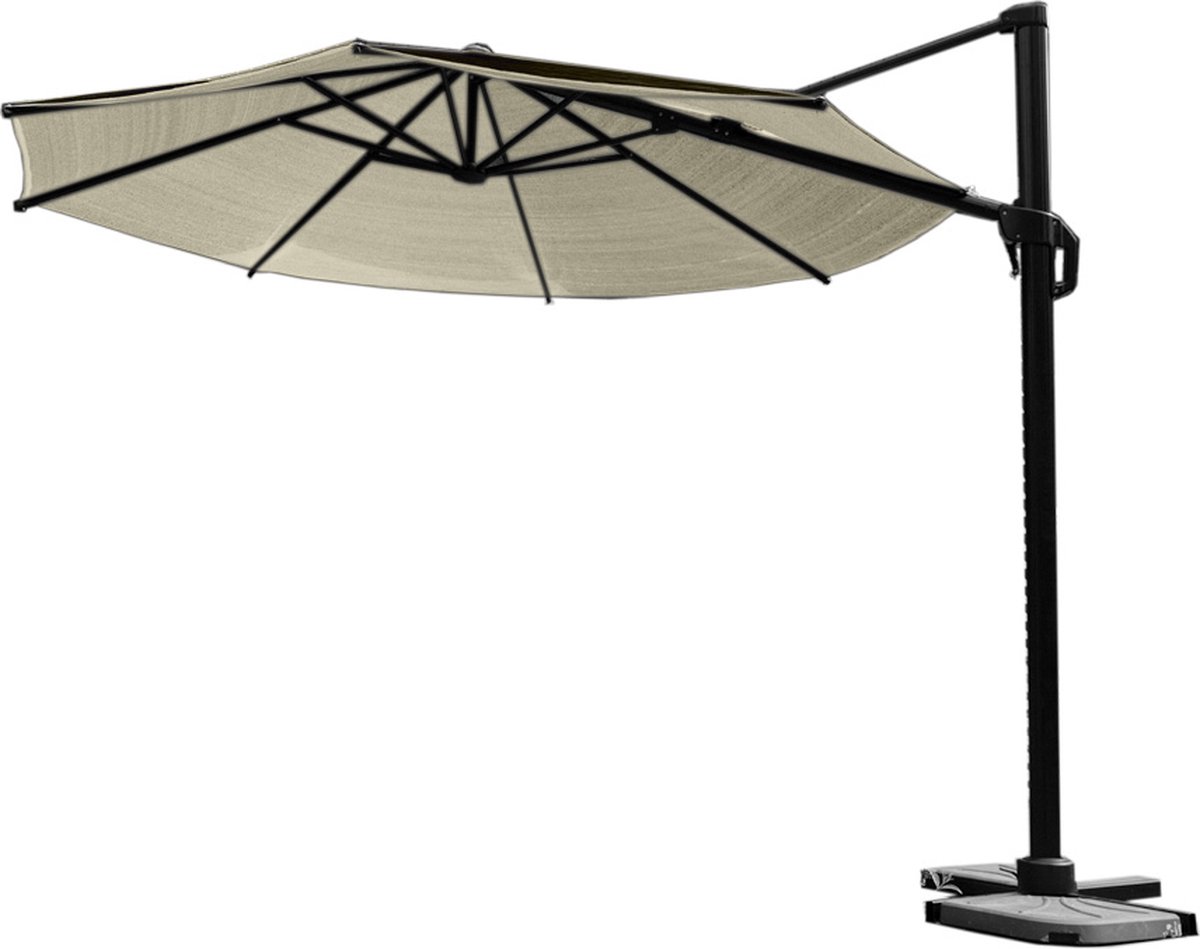 Nesling Coolfit zweefparasol PLUS Ø350cm, Gebroken Wit (8717677464708)