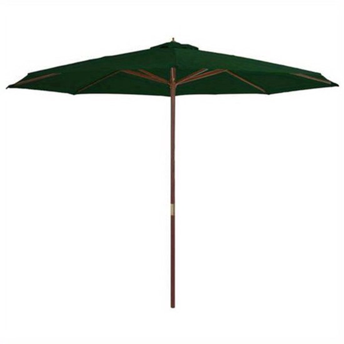 Parasol - Tuinparasol - Balkonparasol - Terrasparasol - Stokparasol - 350x240 cm - 100% Acryl Zonwering - Houten Paal & Stabiel IJzeren Frame - Groen Rechthoekig (9113766081921)