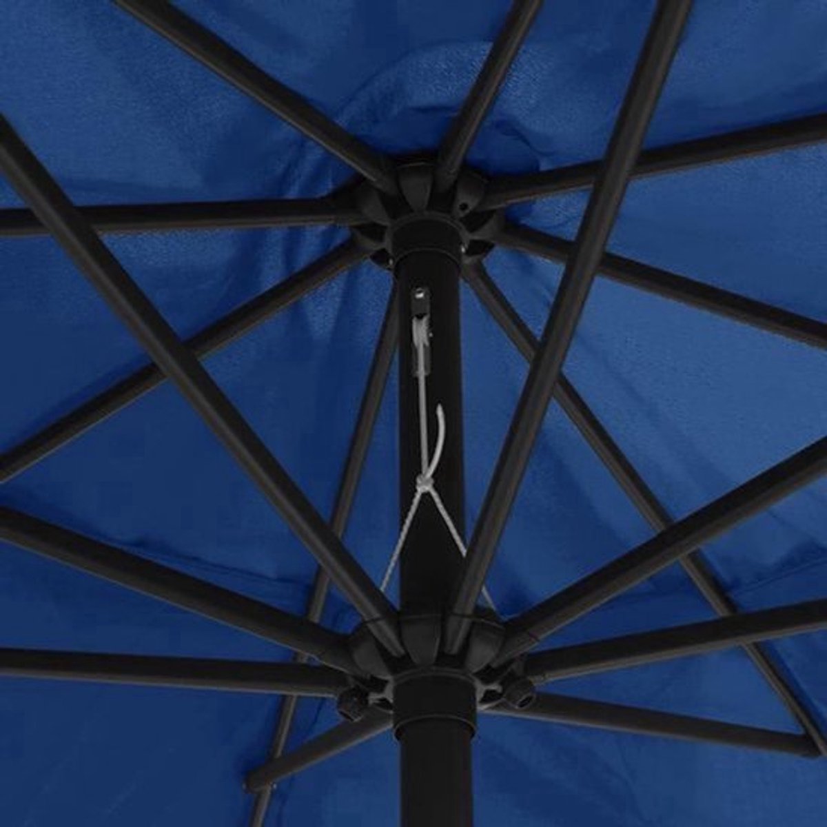 Parasol - Tuinparasol - Stokparasol - Balkonparasol - Terrasparasol - Weerbestendig - Met Metalen Mast - Ø390 cm - Blauwe Kleur (9113768028832)