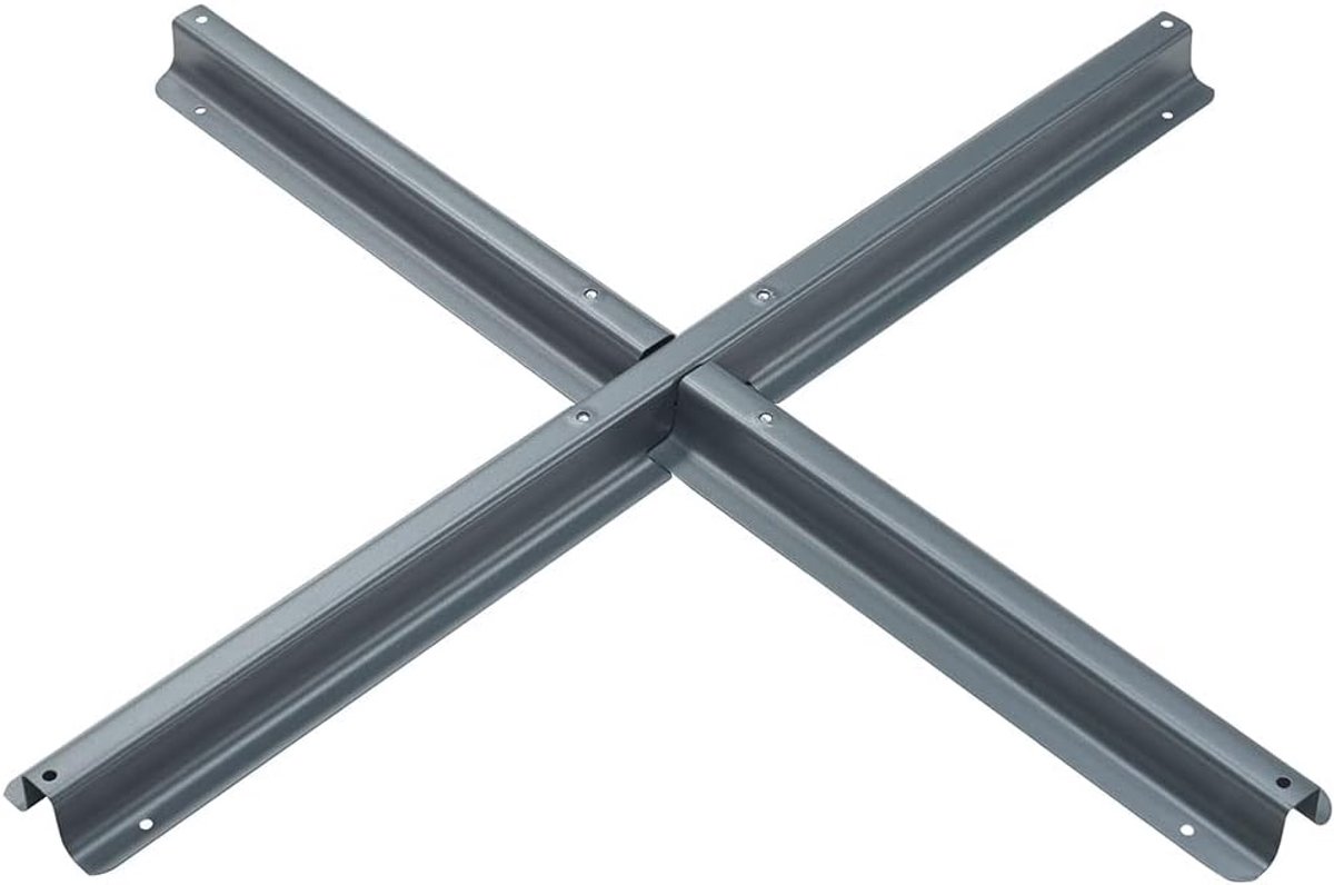 Parasol Voet - Kruisvoet Zweefparasol - Tuin Terras Schaduw - Verzwaarbaar Integreerbaar - 100x100x7 cm - Zwart (9101167438468)