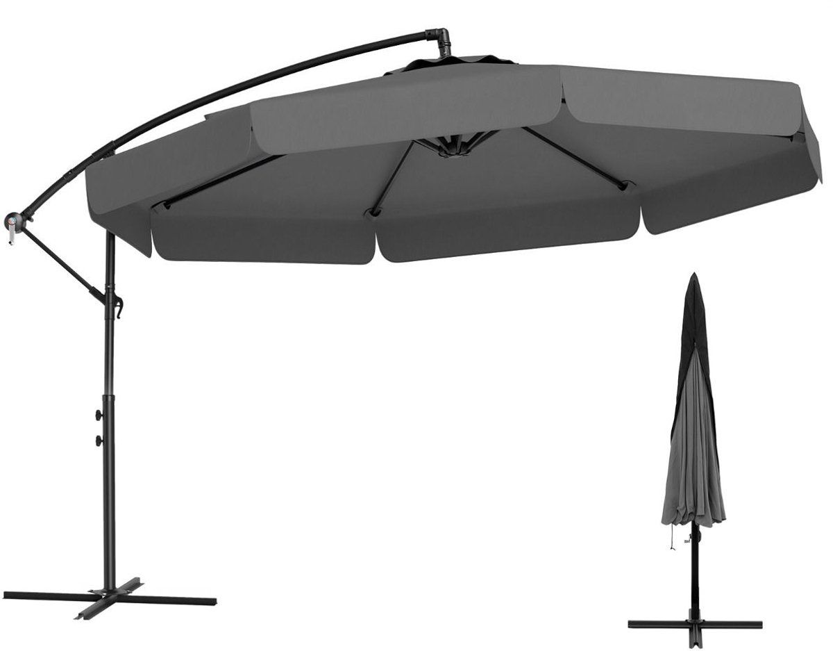 Parasol - Waterdicht & UV-beschermend - Kantelbaar & Verstelbaar - Luxe Zweefparasol voor Tuin - Balkon of Terras - Weerbestendig (8721564010404)