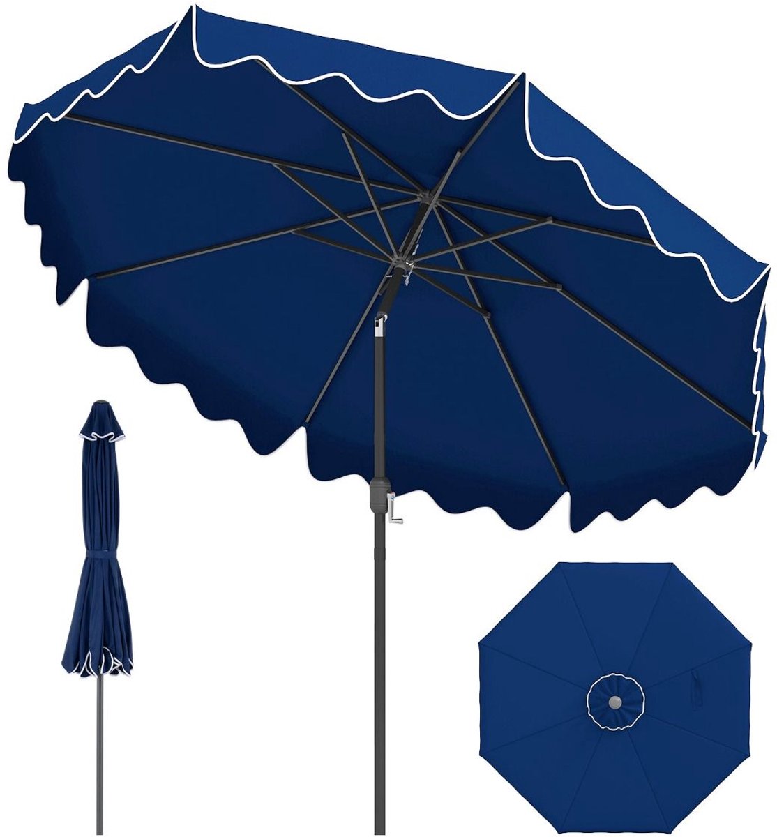 Parasol - Waterdicht & UV-beschermend - Luxe Zweefparasol voor Tuin - Balkon of Terras - Weerbestendig (8721564010374)