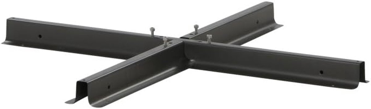 Parasolvoet Staal - Zweefparasol standaard - Terras Stabiliteit - Verzwaarbare Platen - 100x100 cm - Antraciet (9101389356762)