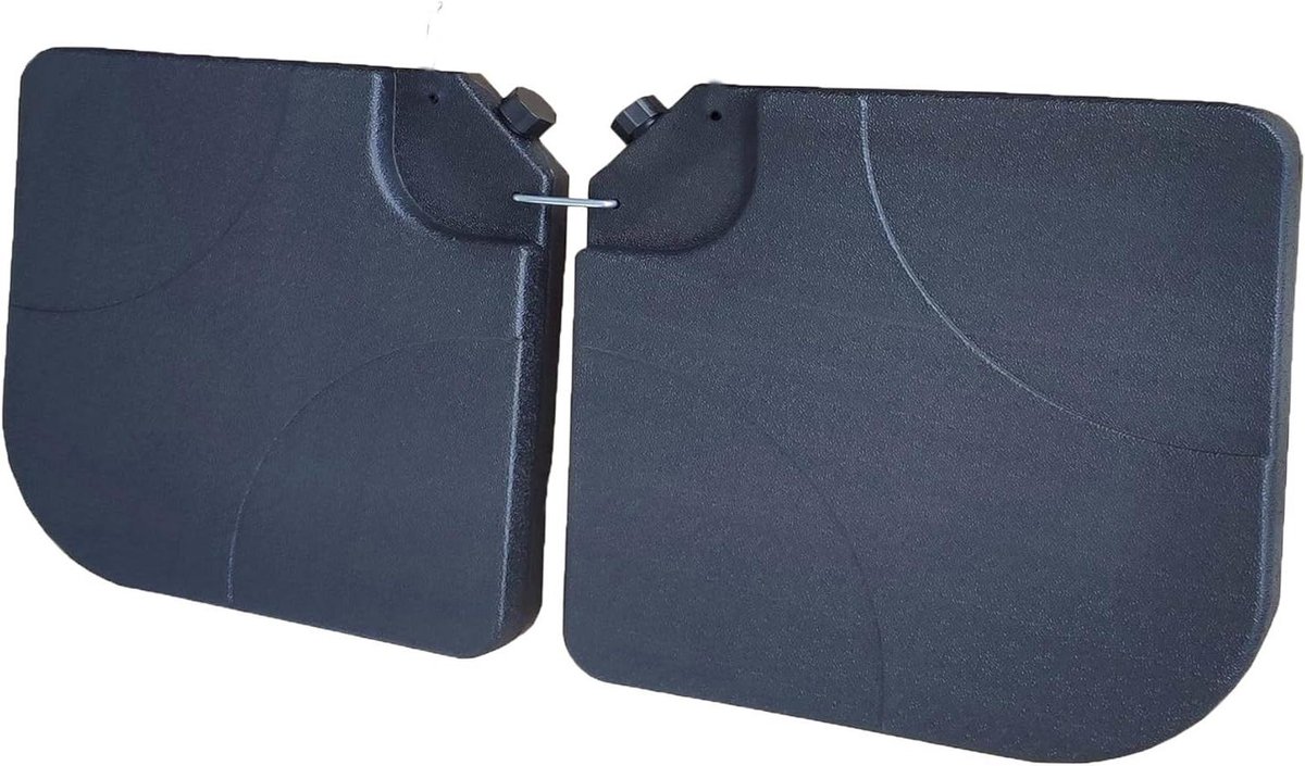Parasolvoeten - Zweefparasol basis - Terras Stabiliseren - Set van 2 stuks - 50x50x7.5 cm - Zwart (9101219325708)