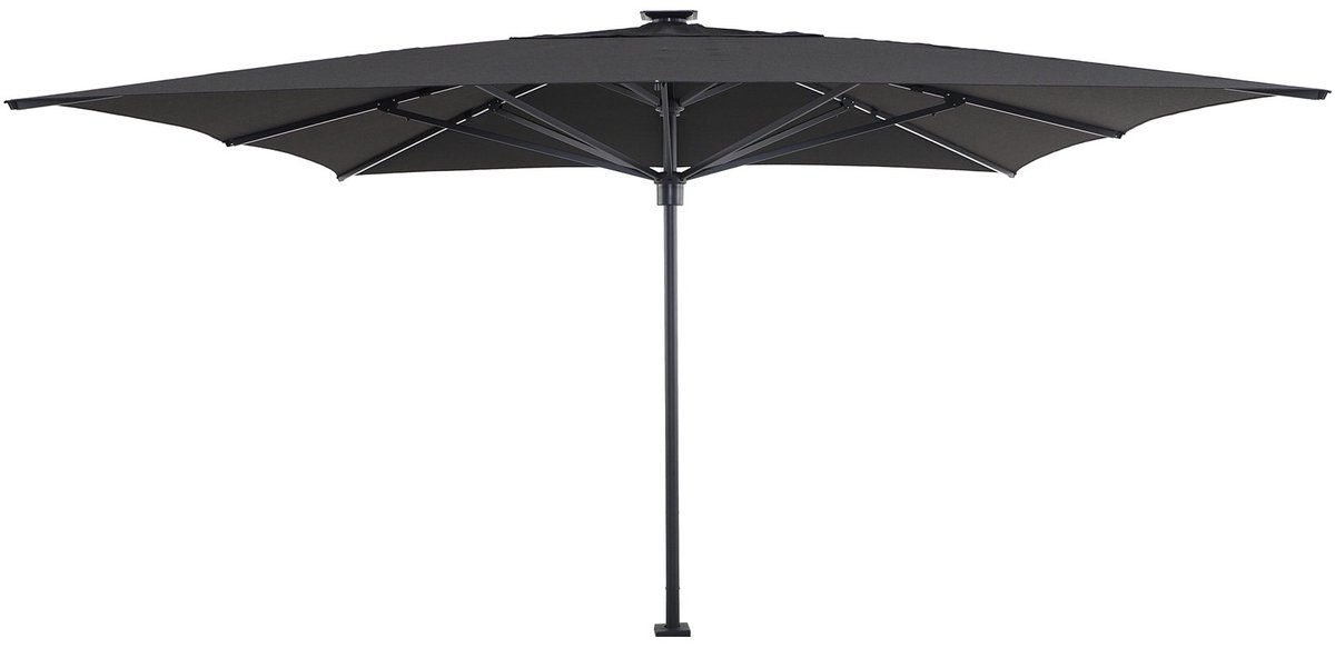 Perfect Shadow Atlas Telescope Stokparasol Pro met LED verlichting 4x4 m. - Antraciet/Ash Black (6154139674640)