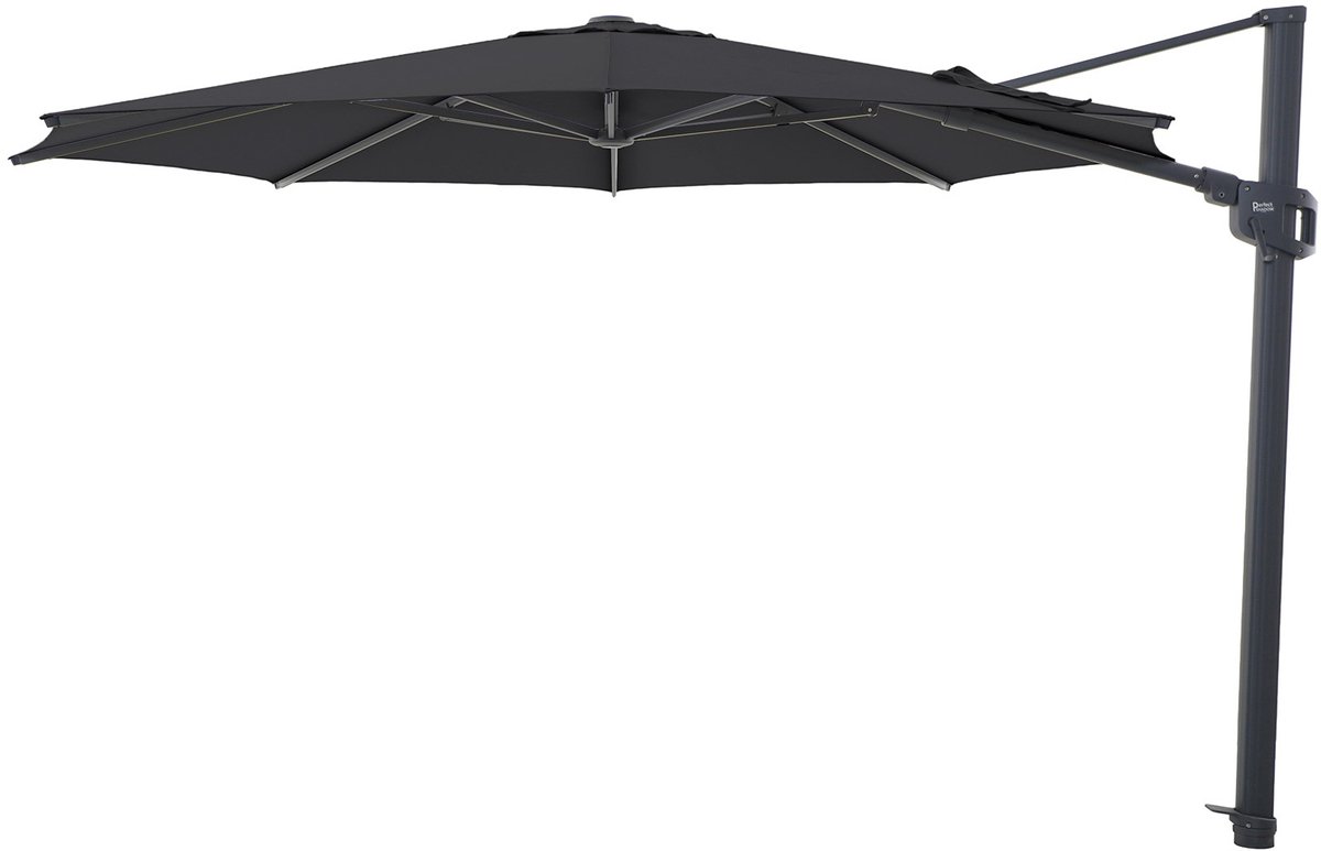 Perfect Shadow Eclipse ronde zweefparasol Ø350 cm. Ultra - Antraciet/Ash Black (6154137863855)