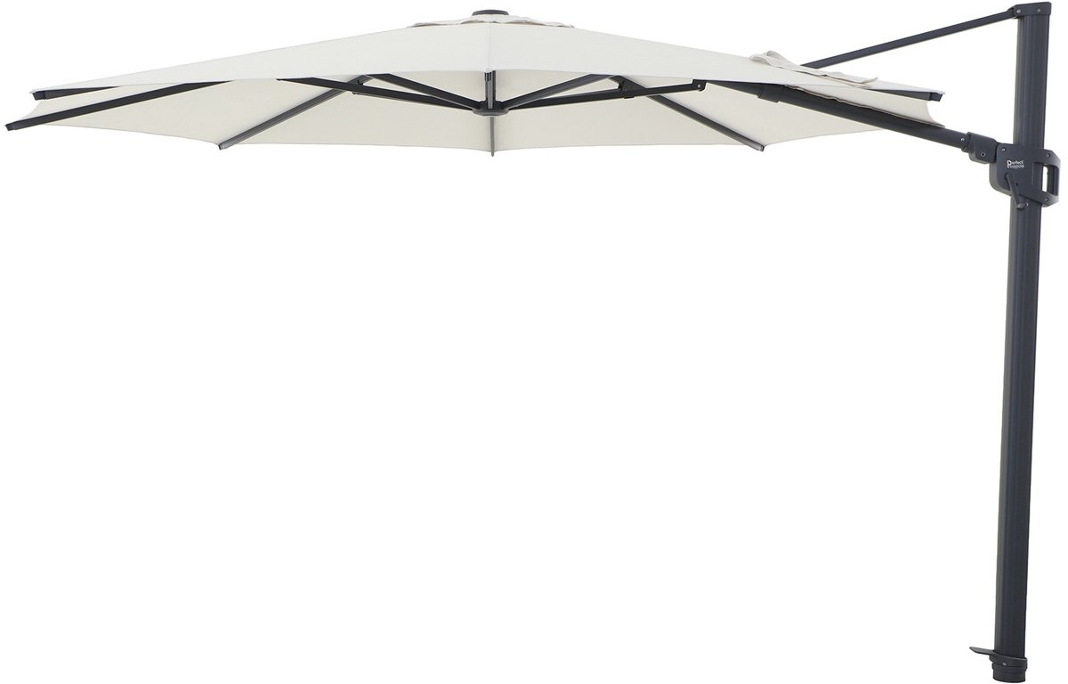 Perfect Shadow Eclipse ronde zweefparasol Ø350 cm. Ultra - Antraciet/Soft Sand (6154138013051)
