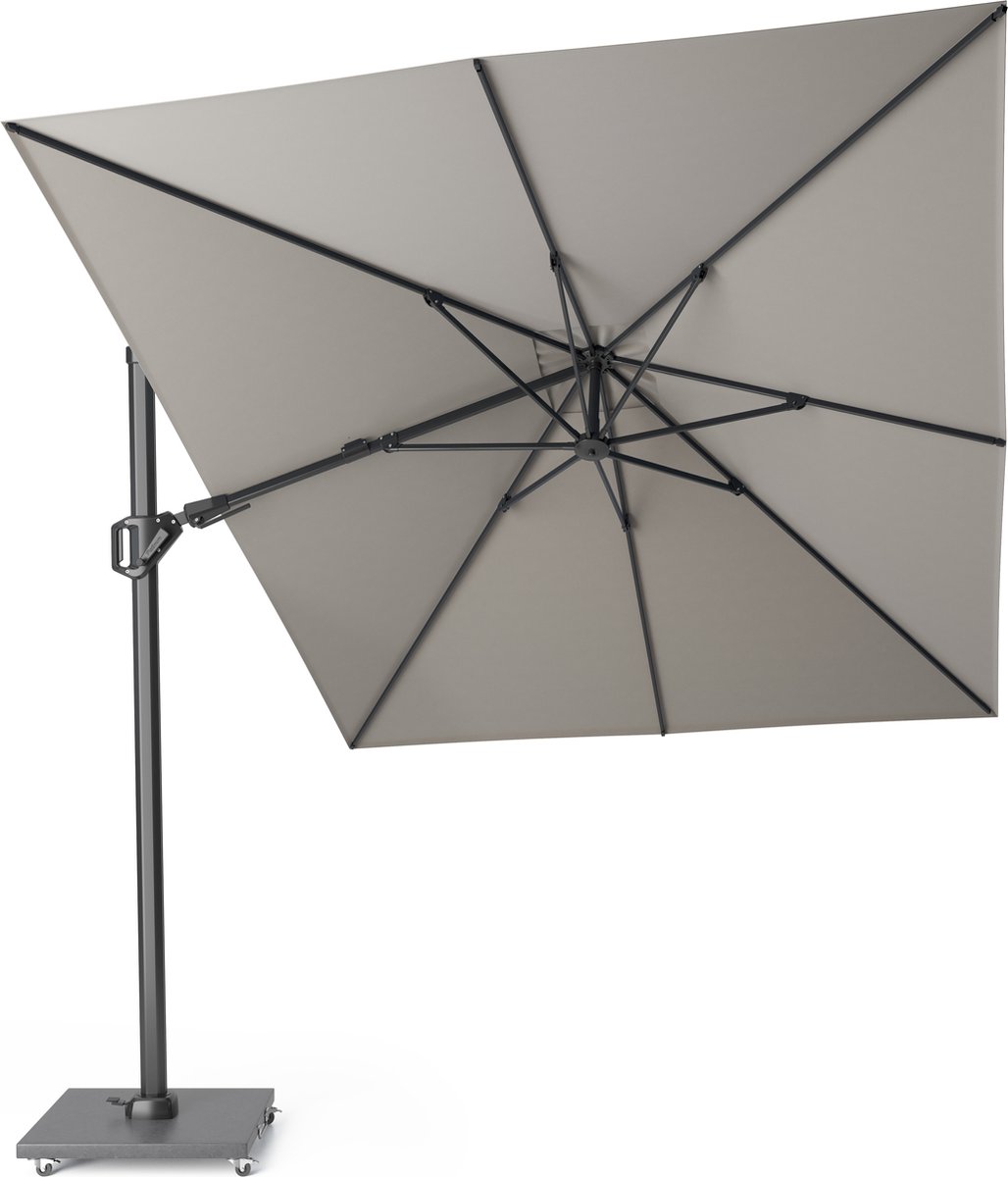 Platinum Sun & Shade - Zweefparasol - Challenger T² Premium - 350x260cm - Manhattan - Dubbel Kantelbaar - 360° Draaibaar - 98% UV protectie (8720039162716)