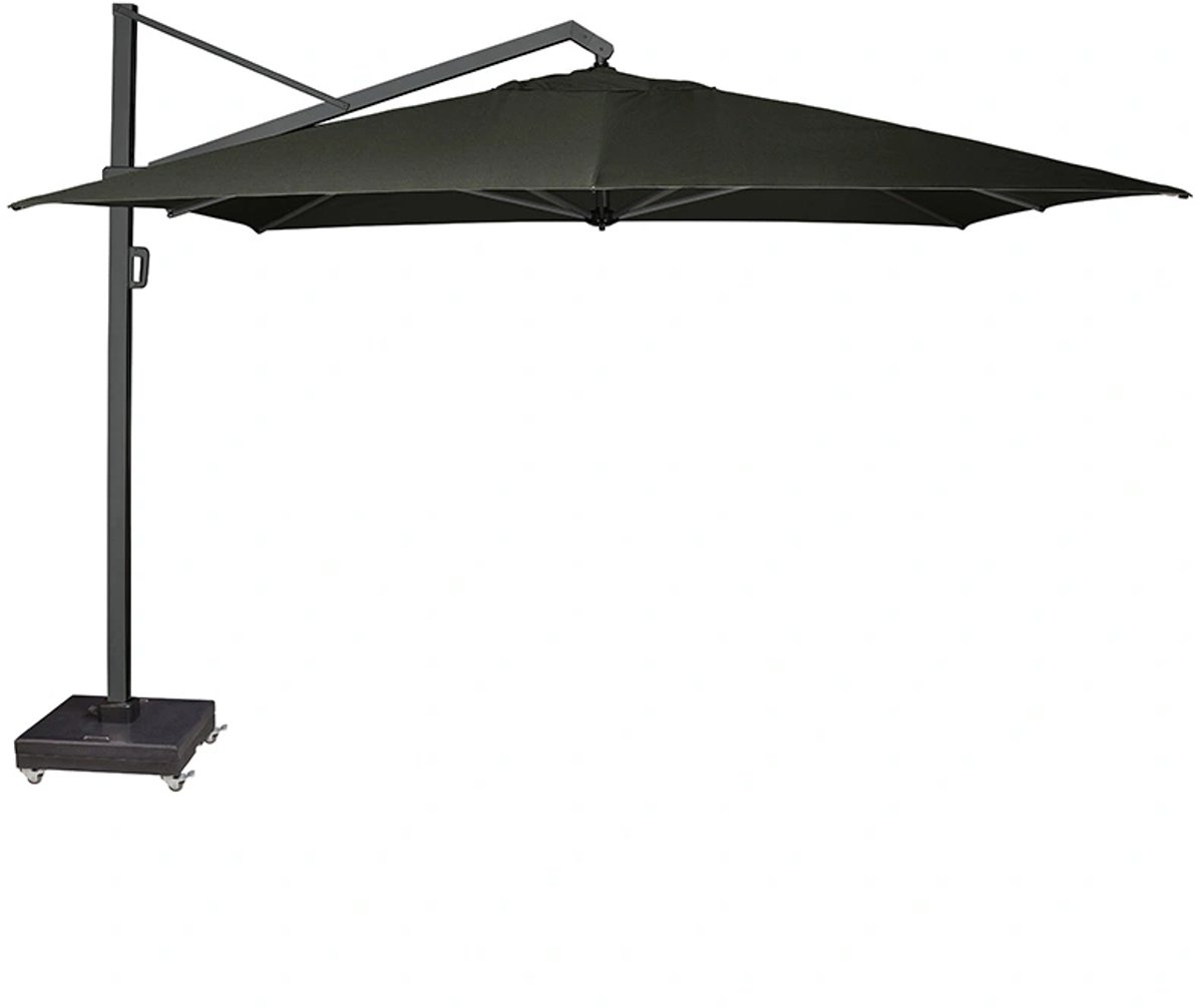 Platinum Sun & Shade - Zweefparasol - Icon Premium - 350x350cm - Faded Black - Kantelbaar - 360° Draaibaar - 98% UV protectie (8717591774983)