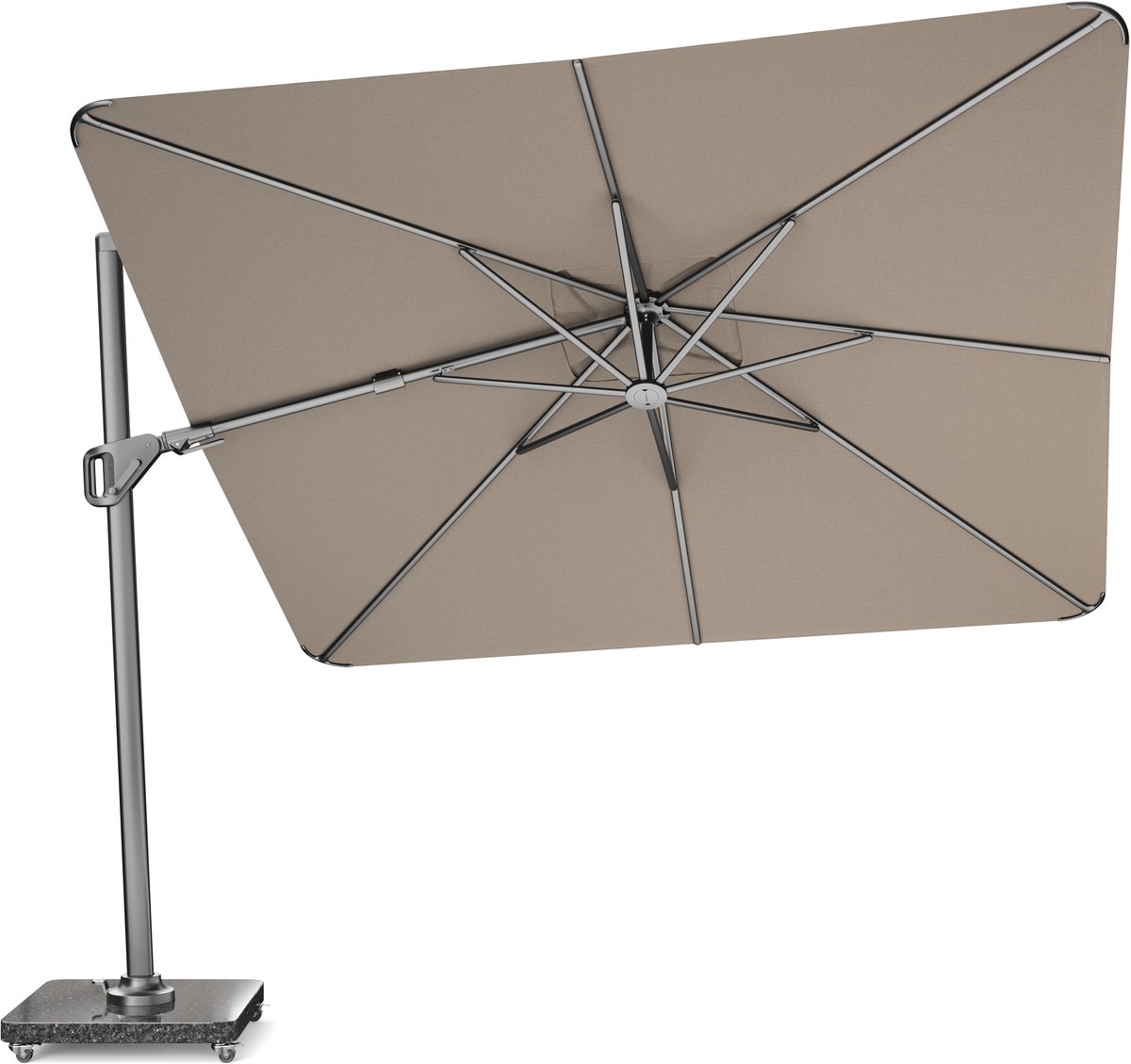 Platinum Sun & Shade - Zweefparasol - Nexus T² Premium - 300x300 cm - Havana - Dubbel Kantelbaar - 360° Draaibaar - 98% UV protectie (8721077131511)