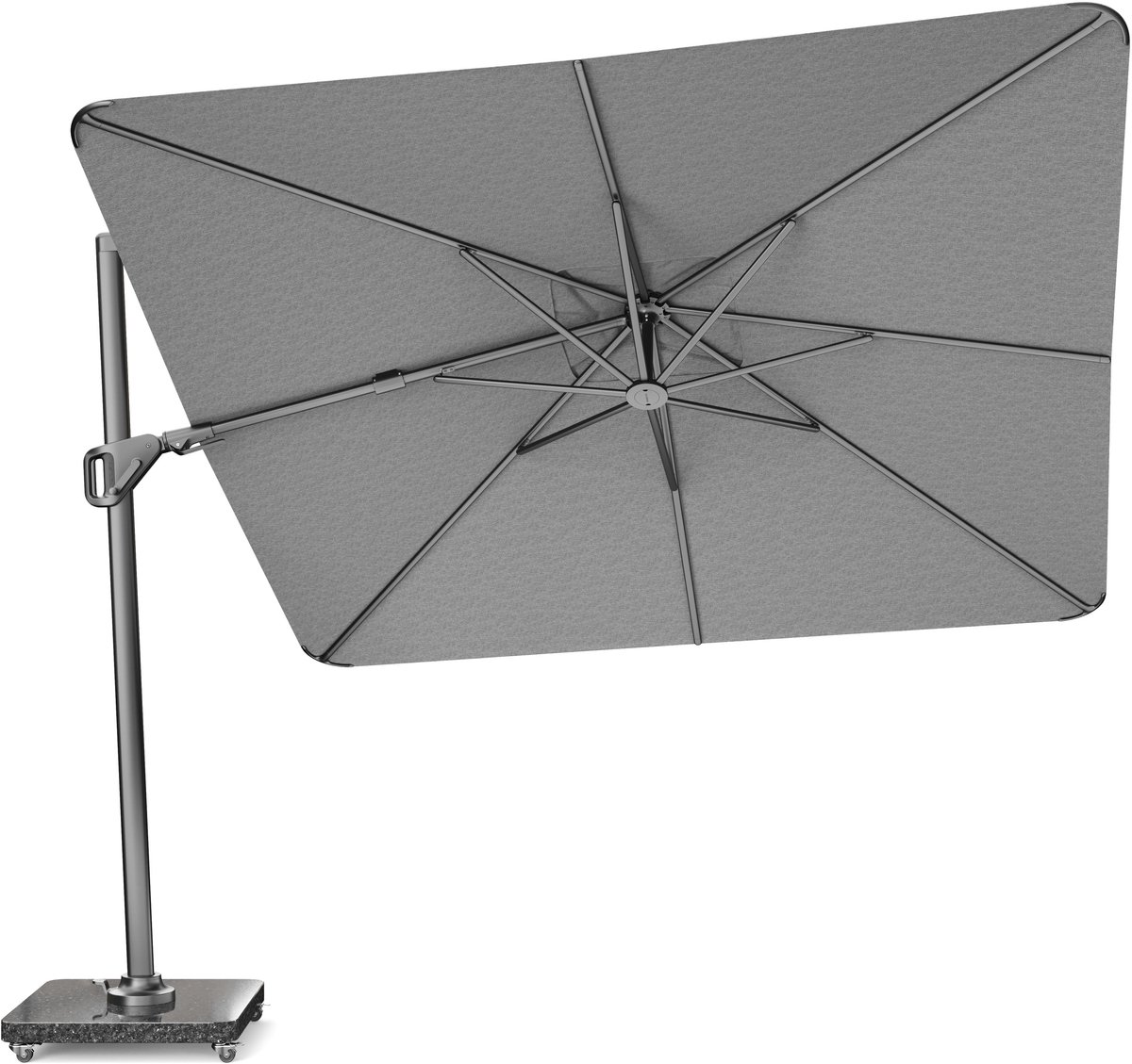 Platinum Sun & Shade - Zweefparasol - Nexus T² Premium - 300x300 cm - Manhattan - Dubbel Kantelbaar - 360° Draaibaar - 98% UV protectie (8721077131504)