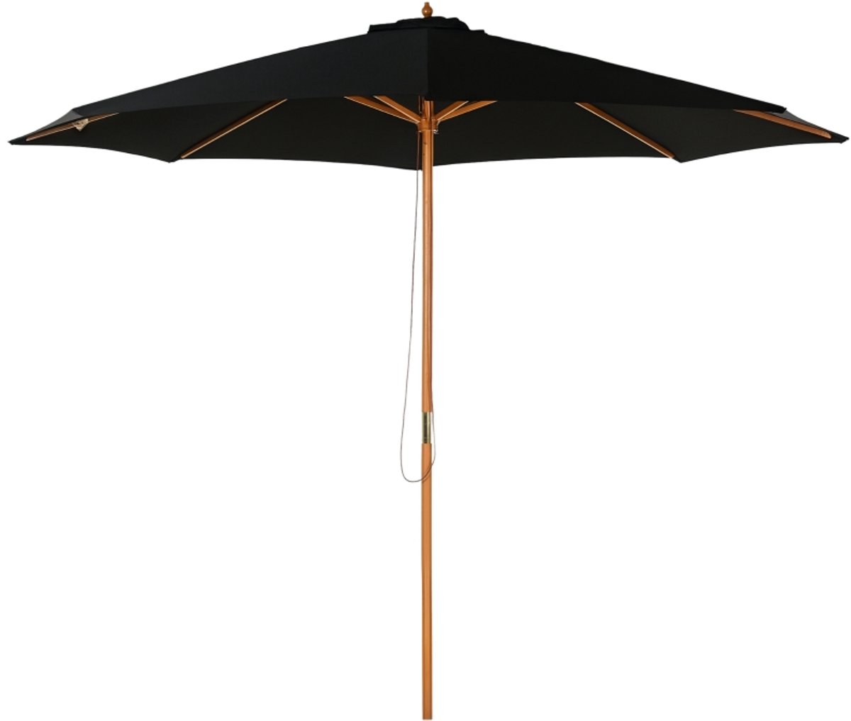 Premium Parasol - Tuinparasol - Stokparasol - Ø 300 cm - Strandparasol - Marktparasol - Kantelbaar & Verstelbaar - Weerbestendig - UV-Bestendig - Strand, Balkon, Terras & Tuin - Zwart (8721317523878)