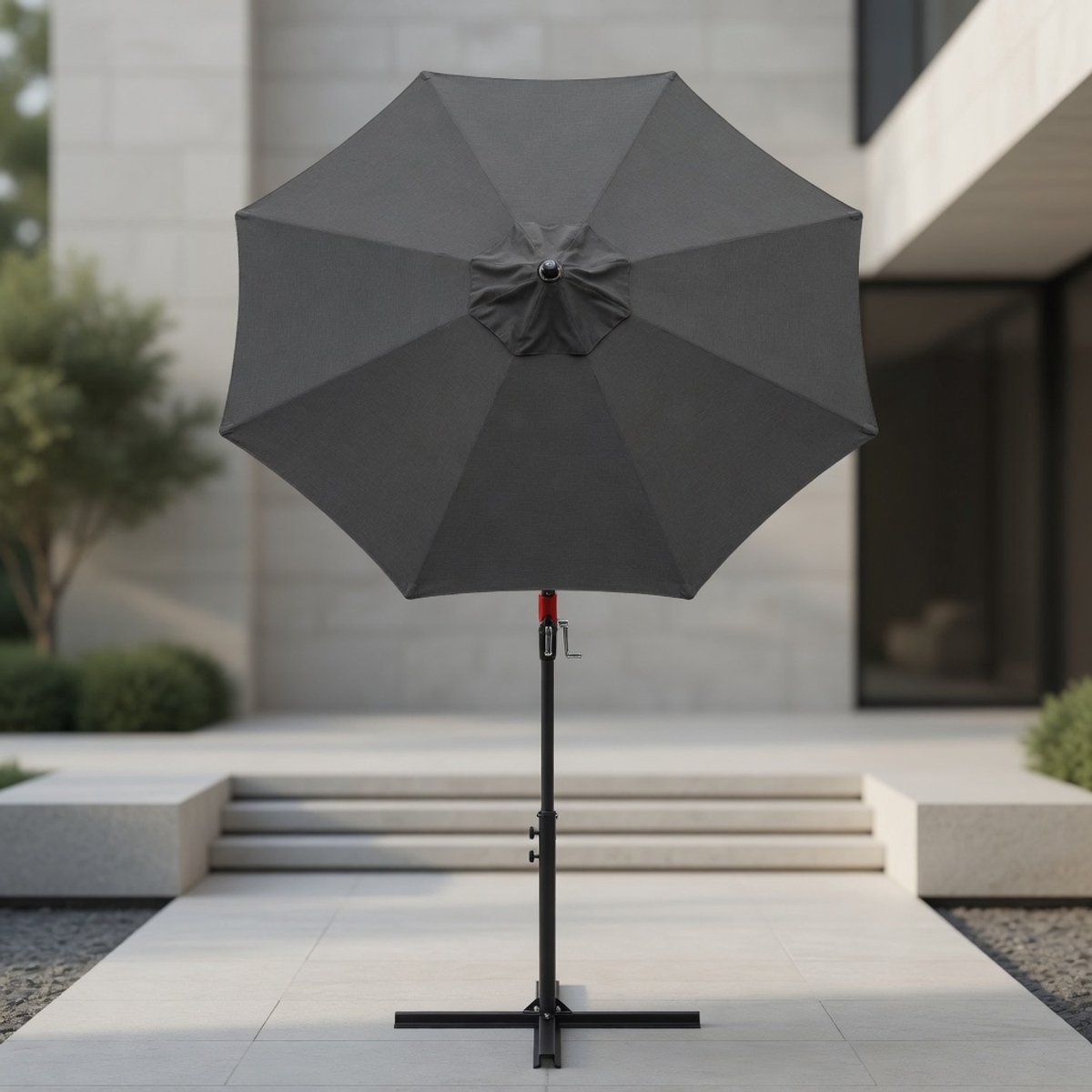Premium Zweefparasol Ø 300/350 cm met Zwengel, Aluminium Frame, Kantelbaar, Waterafstotend, UV-bescherming UPF 30-50+, Inclusief Standaard - Grote Tuinparasol voor Tuin, Terras en BalkonMobili Bella (9508774566490)