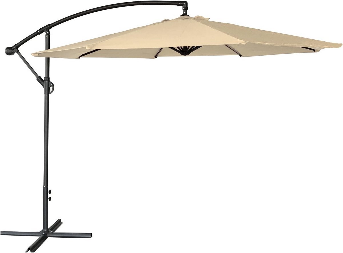 Ronde Zweefparasol 3,5m - Gedeporteerde Tuinparasol met Zwengel voor Terras en Tuin (9101082207354)