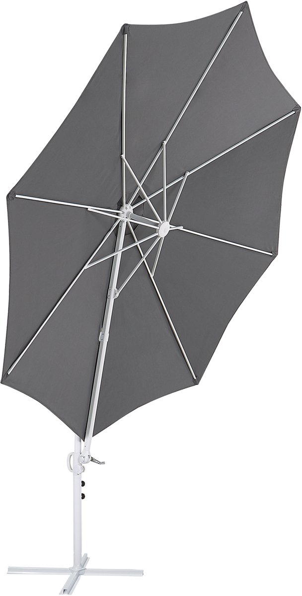 SAVONA II - Zweefparasol - Donkergrijs - Polyester (4251682284363)