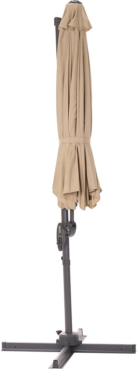 SAVONA - Zweefparasol - Zandbeige - Polyester (4260580936274)