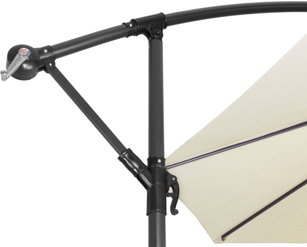 Solidchoice - Zweefparasol met Staal Frame, 3 Meter met Zwengel (2810465933779)