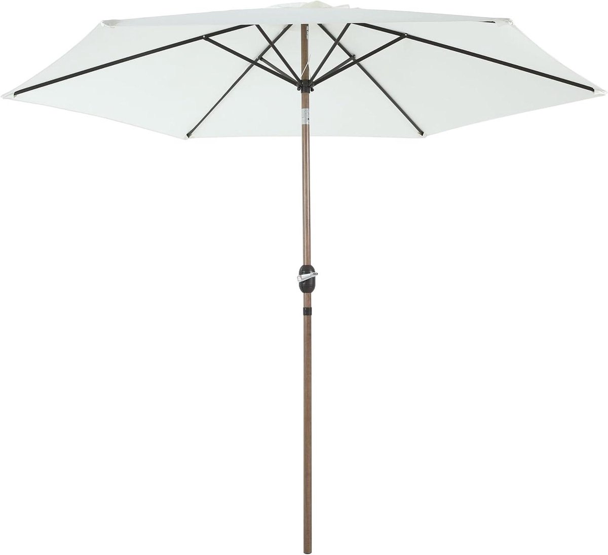Stokparasol Rond - Parasol Tuin - Terras Beschermen - Gepoedercoat Frame - Ø 300 cm - Antraciet (9101220822807)