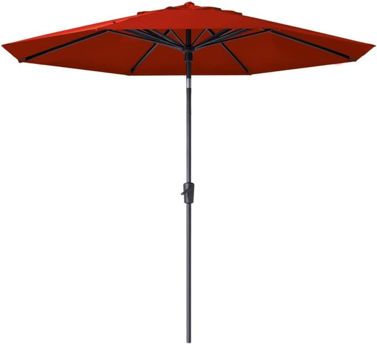 Stokparasol - Terrasparasol - Zonwering Buiten - Praktisch Kantelmechanisme - 300 cm - Rood (9101454668899)
