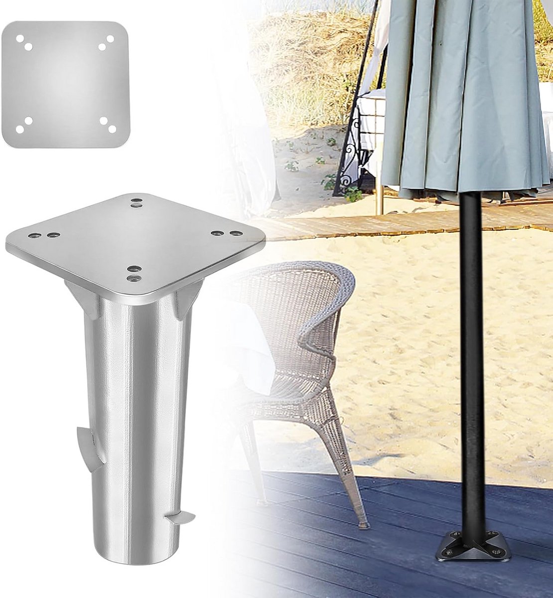 Universele Grondplaat voor Zweefparasol - Metalen Parasolvoet met Verankering (9101028790988)