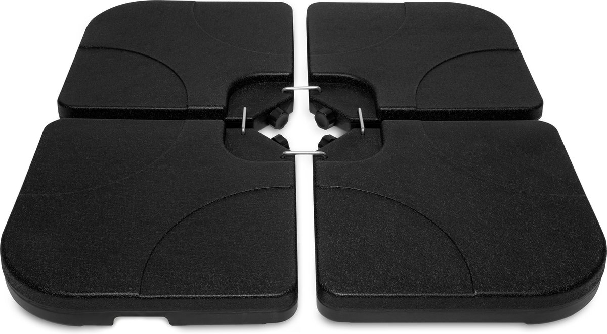 VONROC Parasoltegels Bardolino - Vulbare Parasoltegels - 50x50cm - Inhoud 15L - 4 stuks - voor zweefparasol (8717479091904)