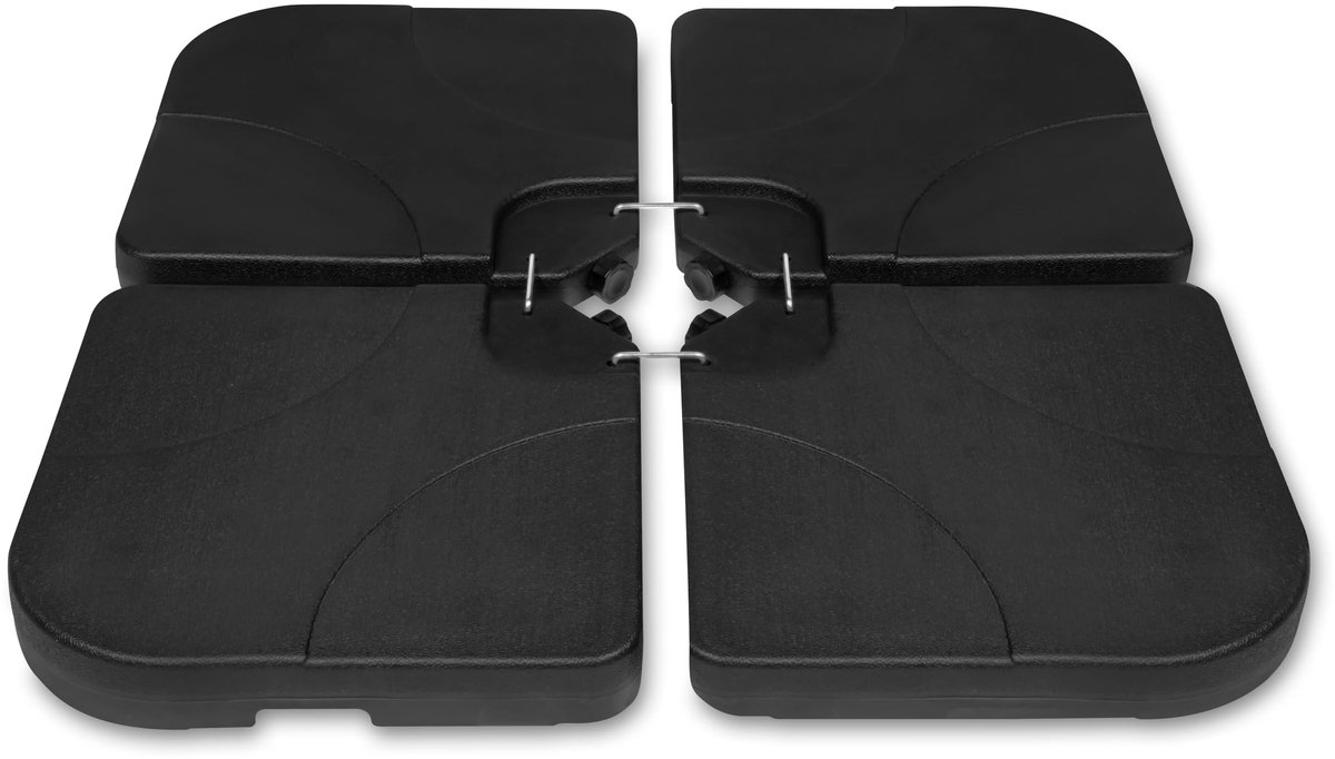 VONROC Parasoltegels Bardolino - Vulbare Parasoltegels - 50x50cm - Inhoud 25L - 4 stuks voor zweefparasol (2383322361249)