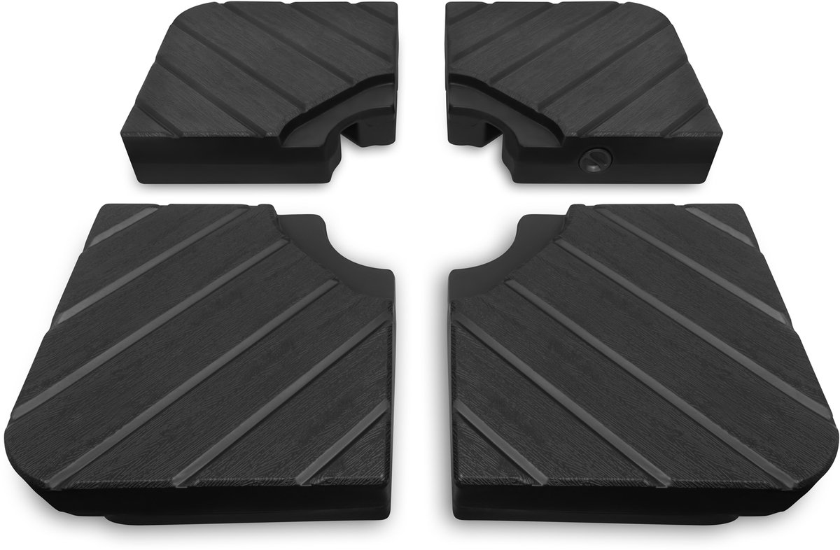 VONROC Parasoltegels - voor zweefparasol - 40x40 cm - vulbaar - set van 4 stuks (8717479119455)