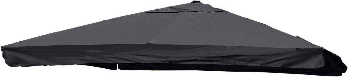 Vervangingshoes voor zweefparasol MCW-A96 met klep, parasolhoes, 3,5x3,5m (Ø4,95m) polyester 4kg ~ antraciet (4057651305196)